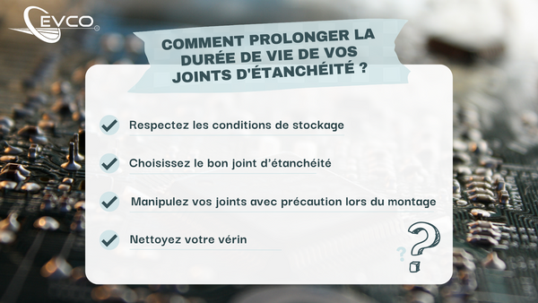 Astuces durée de vie joints d'étanchéité - joint étanchéité - hydraulique - EVCO