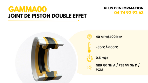 Joint de piston double effet - GAMMA00 - EVCO